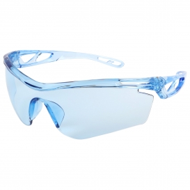 MCR Safety CL413 Checklite CL4 Safety Glasses - Light Blue Temples - Light Blue Lens