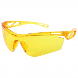 MCR Safety CL414 Checklite CL4 Safety Glasses - Amber Temples - Amber Lens