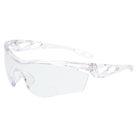 MCR Safety CL4H25PF Checklite CL4 Readers Safety Glasses - Clear Temples - Clear Bifocal Antifog Lens