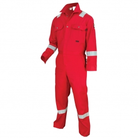 MCR Safety DC1RR Deluxe Reflective FR Coveralls - Red
