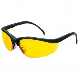 MCR Safety KD114 Klondike KD1 Safety Glasses - Black Frame - Amber Lens