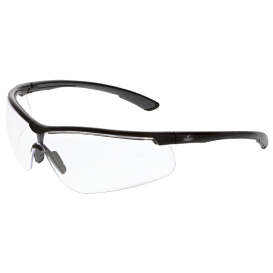 MCR Safety KD710PF Klondike KD7 Safety Glasses - Black/Gray Frame - Clear MAX6 Anti-Fog Lens