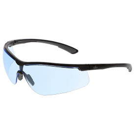 MCR Safety KD713AF Klondike KD7 Safety Glasses - Black/Gray Frame - Light Blue UV-AF Anti-Fog Lens