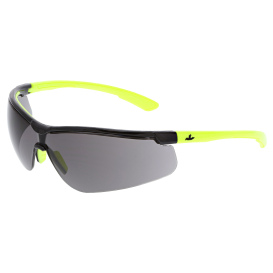 MCR Safety KD722PF420 Klondike KD7 Safety Glasses - Black/Lime Frame - Gray MAX6 Anti-Fog Lens