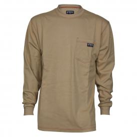 MCR Safety LST1 FR Lightweight Long Sleeve T-Shirt - Tan