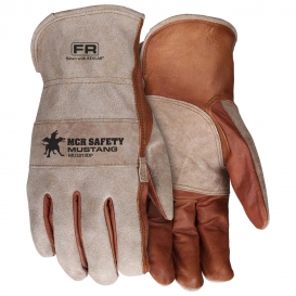 MCR Safety MU3213DP Mustang Utility Premium Cowhide Double Palm Driver Gloves