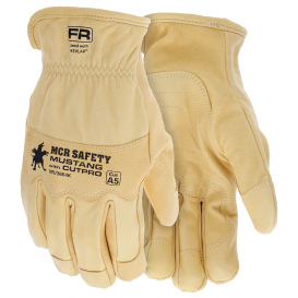 MCR Safety MU3664K Mustang HiDex Premium Goatskin Leather Driver Gloves - Double Palm