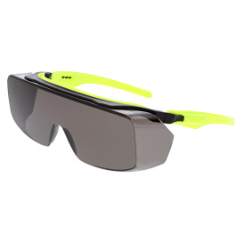MCR Safety OG222DC Klondike OTG Safety Glasses - Black/Yellow Frame - Gray MAX36 Anti-Fog Lens