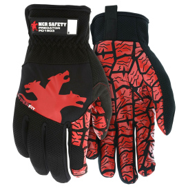 MCR Safety PD1903 Predator HyperFit Mechanics Gloves - Synthetic Leather Palm