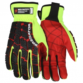 MCR Safety PD2906 Predator Textured PVC Coated Gloves - Synthetic Leather Palm - TPR Back