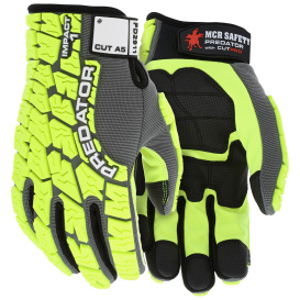 MCR Safety PD2911 Predator Mechanics Gloves - TPR on Spandex Back with HyperMax Cut Liner