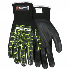 MCR Safety PD2951 Predator Nylon Shell Knit Gloves - Foam Nitrile Palm - TPR Back