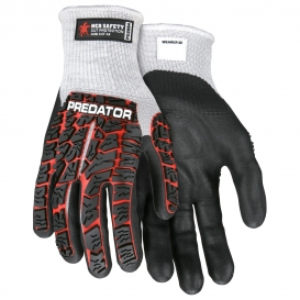 MCR Safety PD2954 Predator HPPE/Synthetic Shell Knit Gloves - EVA Foam Padded Palm - TPR Back