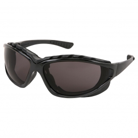 MCR Safety RP312PF RP3 Safety Glasses - Black Foam Lined Frame - Gray MAX6 Anti-Fog Lens