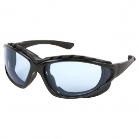 MCR Safety RP313PF RP3 Safety Glasses - Black Foam Lined Frame - Light Blue MAX6 Anti-Fog Lens