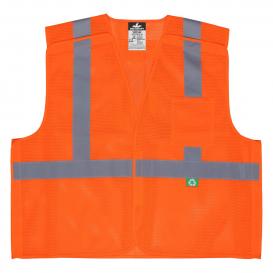 MCR Safety RXCL2M Recycled Mesh Break Away Safety Vest - Orange