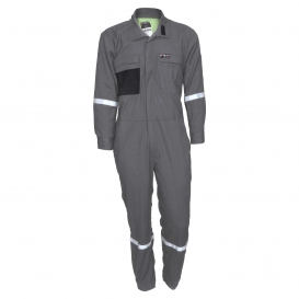 MCR Safety SBC1011 Summit Breeze 5.5-ounce Inherent Blend Reflective FR Coveralls - Gray