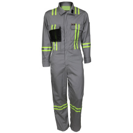 MCR Safety SBC2031 Summit Breeze 7-ounce Cotton Reflective FR Coveralls