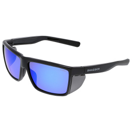 MCR Safety SR218B Swagger SR2 Safety Glasses - Black Frame - Blue Diamond Mirror Lens