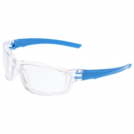 MCR Safety SR310AF Swagger SR3 Safety Glasses - Blue Frame - Clear UV-AF Anti-Fog Lens