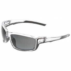 MCR Safety SR417BZDC Swagger SR4 Safety Glasses - Clear Frame - Black Polarized MAX36 Anti-Fog Mirror Lens