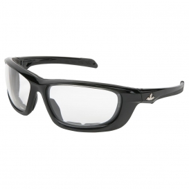 MCR Safety UD210DC UD2 Safety Glasses - Black Foam Lined Frame - Clear MAX36 Anti-Fog Lens