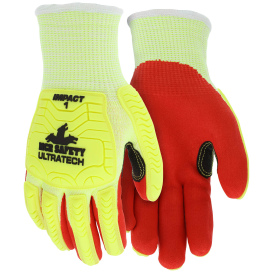 MCR Safety UT1956 UltraTech Cut Pro Mechanics Insulated Gloves - 13 Gauge HyperMax Shell - TPR Back