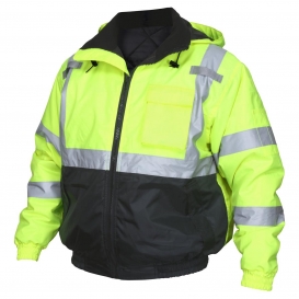 MCR Safety VBBQCL3L Luminator Type R Class 3 Value Bomber Jacket - Yellow/Lime