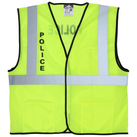 MCR Safety VCL2MLPLC Type R Class 2 Luminator Mesh POLICE Safety Vest