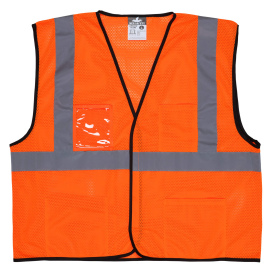 MCR Safety VCL2MO Economy Type R Class 2 Mesh Safety Vest - Orange