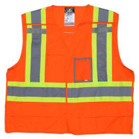 MCR Safety WCCS2BO Type R Class 2 Luminator Breakaway X-Back Safety Vest - Orange