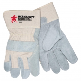 MCR Safety 16010 Sidekick Select Side Split Leather Gloves - 2.5\