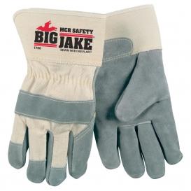 MCR Safety 1700 Big Jake Leather Palm Gloves - 2.75\