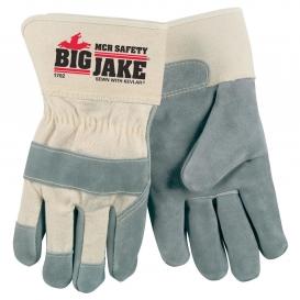 MCR Safety 1702 Big Jake A+ Side Leather Gloves - Kevlar Palm Lined