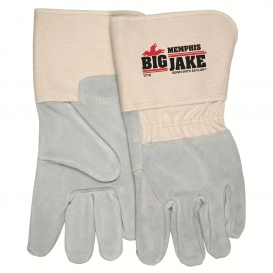Memphis 1714 Big Jake 3/4 Leather Back Gloves - 4.5\\\