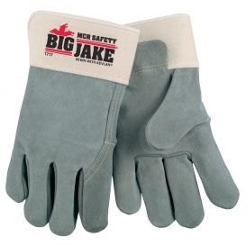 MCR Safety 1717 Big Jake Full Leather Back Gloves - 2.75\