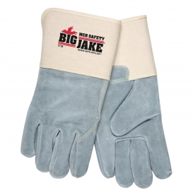 MCR Safety 1718 Big Jake Premium A+ Side Leather Back Gloves - 4.5\