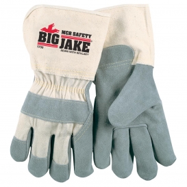 MCR Safety 1730 Big Jake A+ Side Leather Palm Gloves - 4.5\