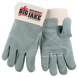 MCR Safety 1735 Lumber Jake Double Palm Leather Gloves - Full Leather Back - 2.75\