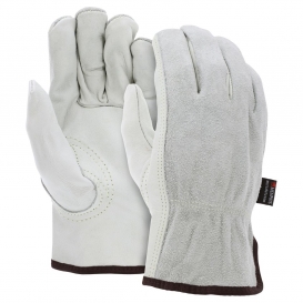 MCR Safety 32056 CV Grade Grain Cow Leather Driver Gloves - Split Leather Back