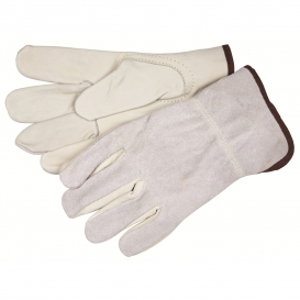 Memphis 32056 Industry Grade Grain Cow Leather Driver Gloves - Split Leather Back