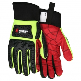 MCR Safety 915 Multi-Task Gloves - Spandex Fabric Back with TPR Protection - PU Coated Synthetic Leather Palm