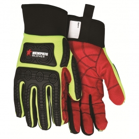 Memphis 915 Multi-Task Gloves - Spandex Fabric Back with TPR Protection - PU Coated Synthetic Leather Palm