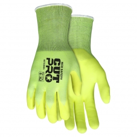MCR Safety 92723HV Cut Pro Gloves - 13 Gauge HPPE/Nylon/Lycra Shell - Nitrile Foam Palm & Fingers