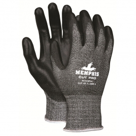 Memphis 92723PU Cut Pro 13 Gauge HPPE Shell Gloves - PU Coating