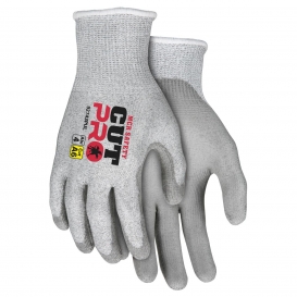 MCR Safety 92743PU Cut Pro Gloves - 13 Gauge HPPE/Steel Shell - Polyurethane Palm and Fingers