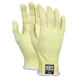 MCR Safety 93840 Hero Gloves - 13 Gauge Light Weight Kevlar/Stainless Steel/Spandex Fiber - Yellow