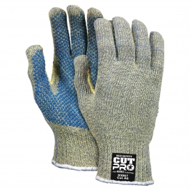 MCR Safety 93867 Hero Gloves - 7 Gauge Kevlar/Stainless Steel/Nylon Shell - PVC Dotted 1 Side