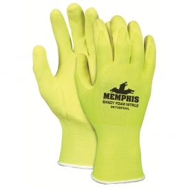 MCR Safety 9673SFHV Foam Nitrile Palm Gloves - 13 Gauge Polyester Shell - Sandy Finish