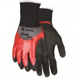 Memphis N96783 Ninja BNF Gloves - 18 Gauge Nylon/Spandex Shell - Double Nitrile Coated